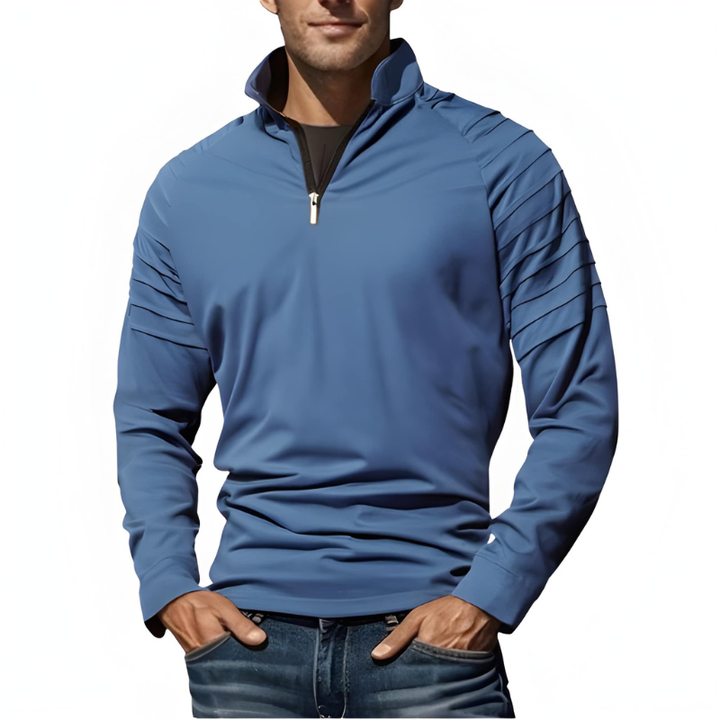 Men's Jumper | Ribbed Shoulder Design | Casual Mens Clothing