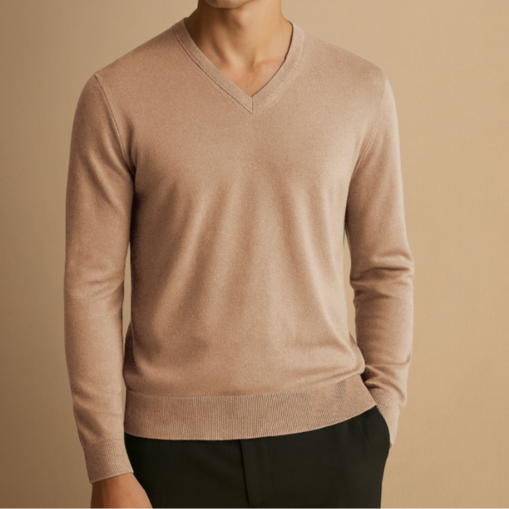Men’s Jumper | Classic V-Neck Knit Design | Modern Mens Clothing