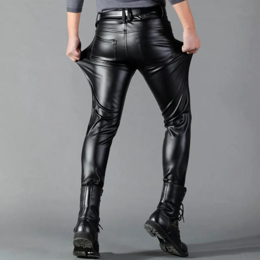 Men's Leather Trousers | Premium Stretch Fit | Durable & Stylish | Stretch Leather