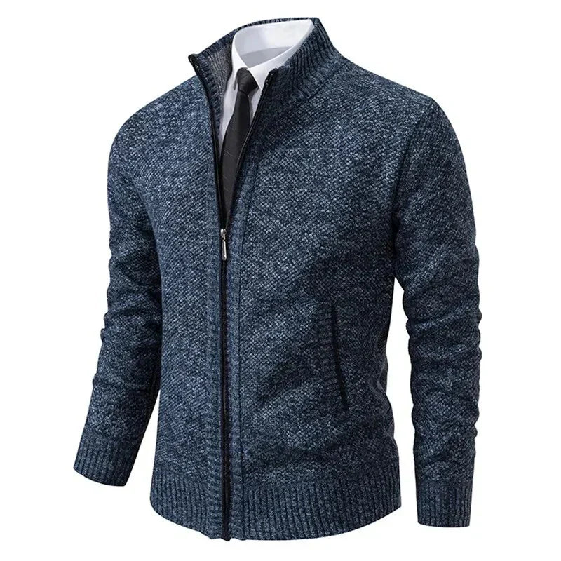 Men's Sweatshirt | Zip-Up Knitted Cardigan | Classic Mens Clothing