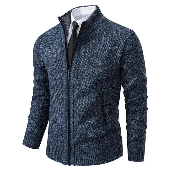Men's Sweatshirt | Zip-Up Knitted Cardigan | Classic Mens Clothing