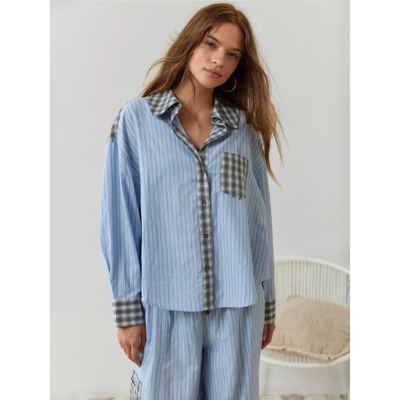 Women's Set | Soft Plaid Lounge Pyjamas | Casual Womens Clothing