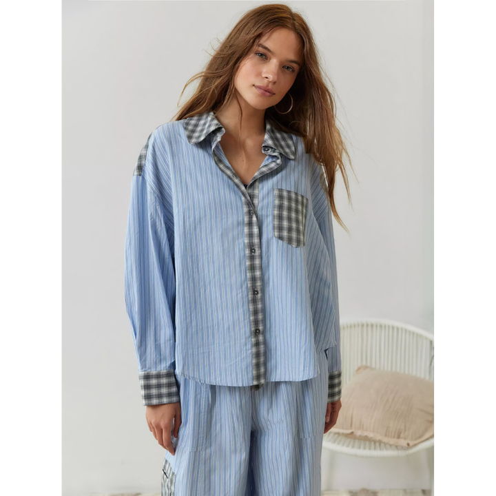 Women's Set | Soft Plaid Lounge Pyjamas | Casual Womens Clothing