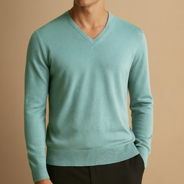 Men’s Jumper | Classic V-Neck Knit Design | Modern Mens Clothing