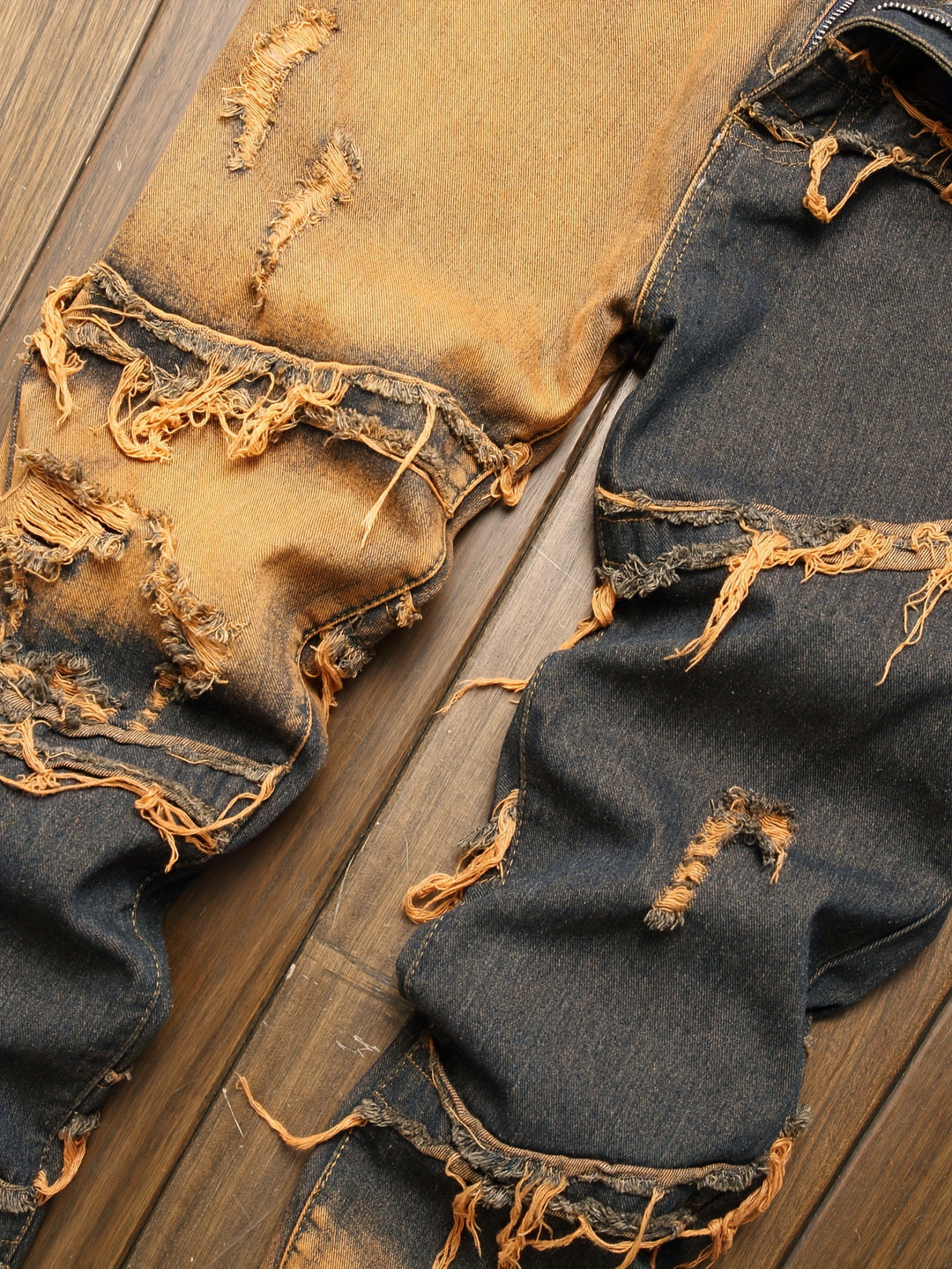 Men’s Jeans | Ripped & Patched Design | Street Style Trend | Ombre Denim