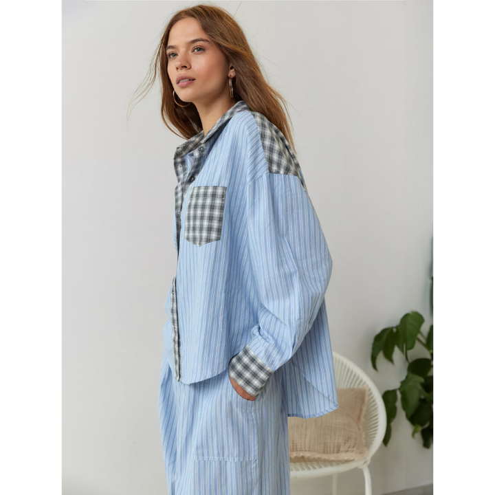 Women's Set | Soft Plaid Lounge Pyjamas | Casual Womens Clothing