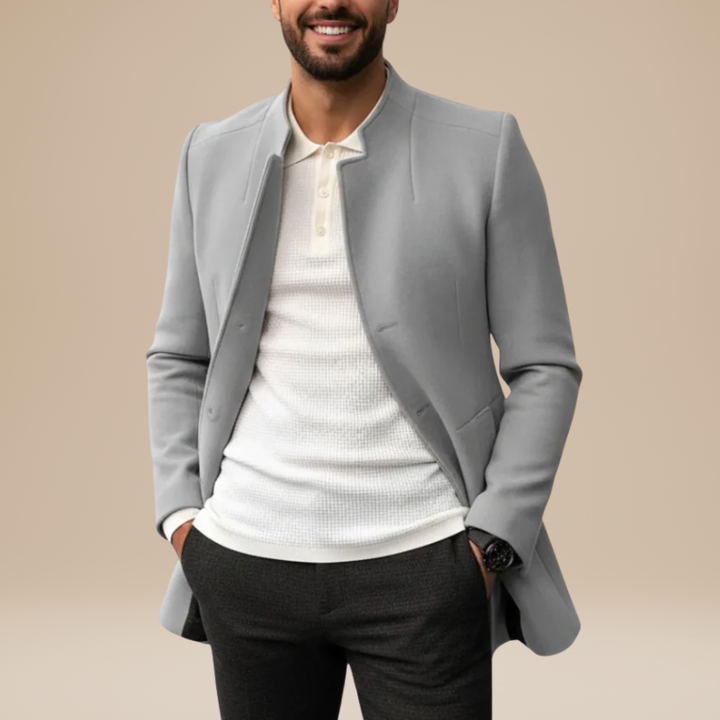 Men’s Coat | Modern Long Jacket | Elegant Mens Clothing