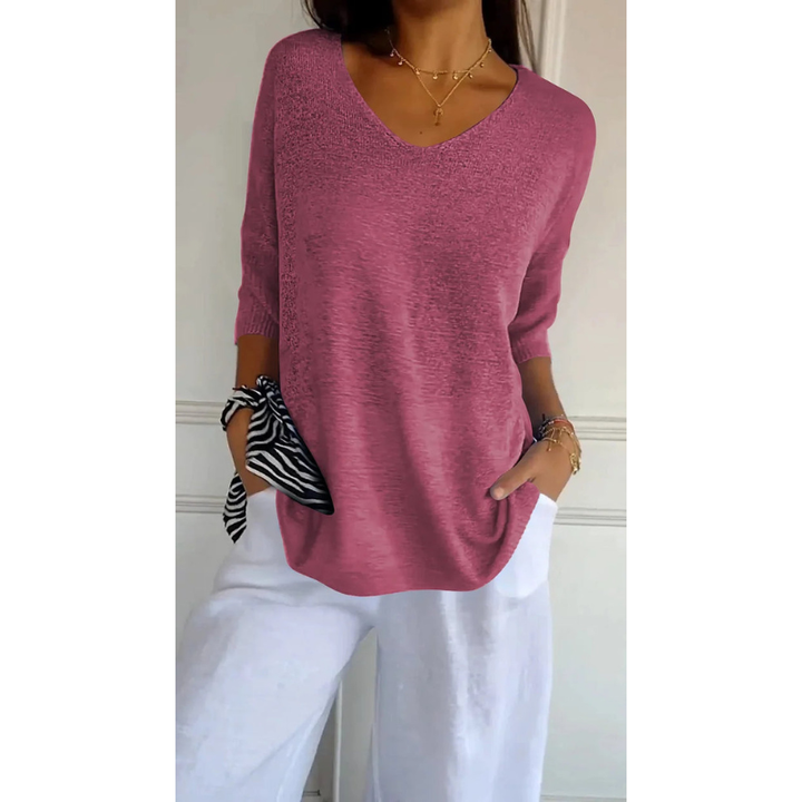Women’s Top | V Neck | Casual T Shirt | Knit Clothing