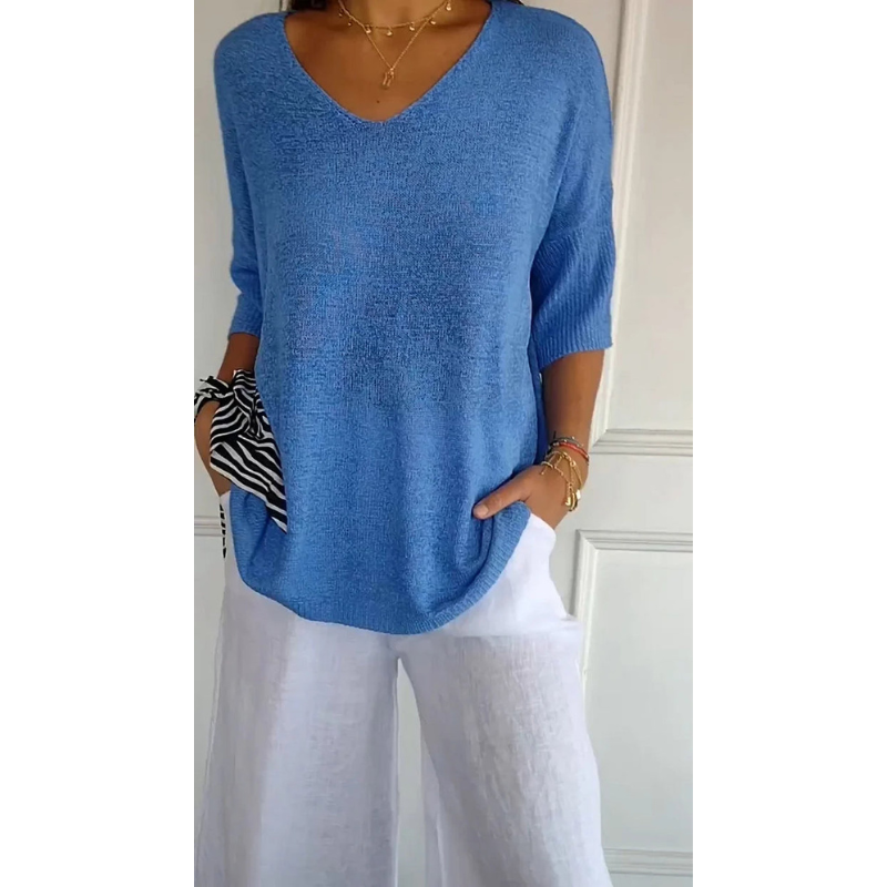 Women’s Top | V Neck | Casual T Shirt | Knit Clothing