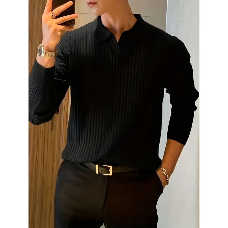 Men’s Shirt | Slim Fit | Ribbed Knit | Mens Clothing