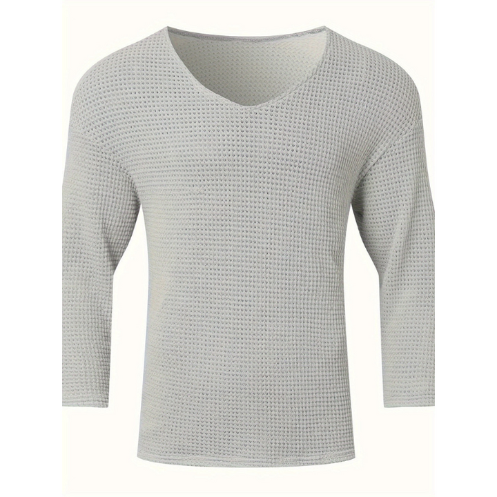 Men’s Sweatshirt | Lightweight Pullover Top | Retro V Neck Sweater