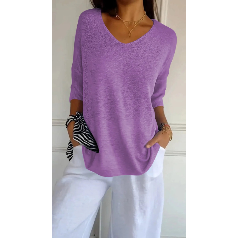 Women’s Top | V Neck | Casual T Shirt | Knit Clothing