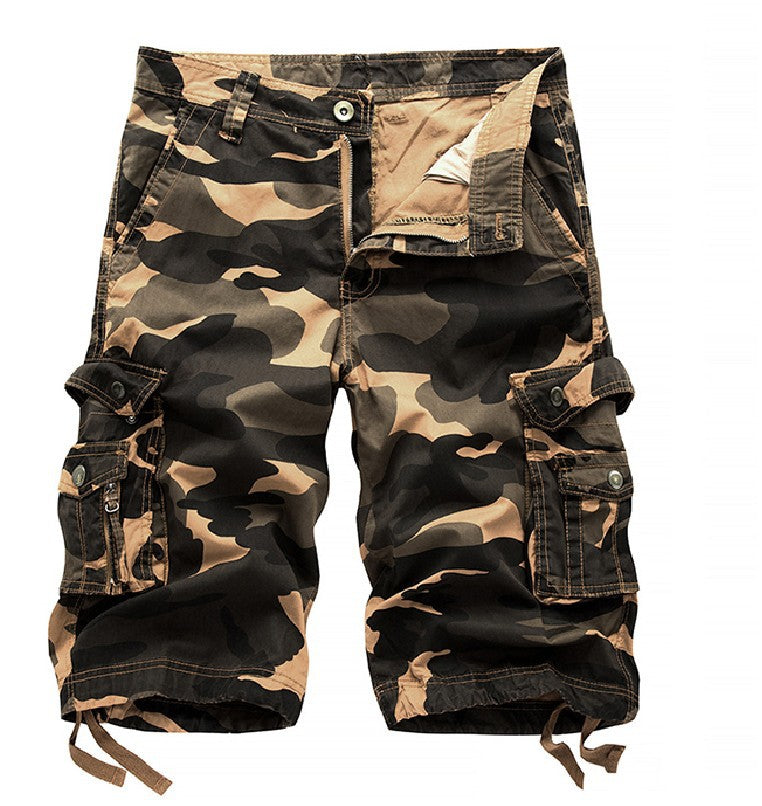 Men's Cargo Shorts | Camouflage & Multiple Pockets | Lightweight Cotton | Summer Street Style & Outdoor