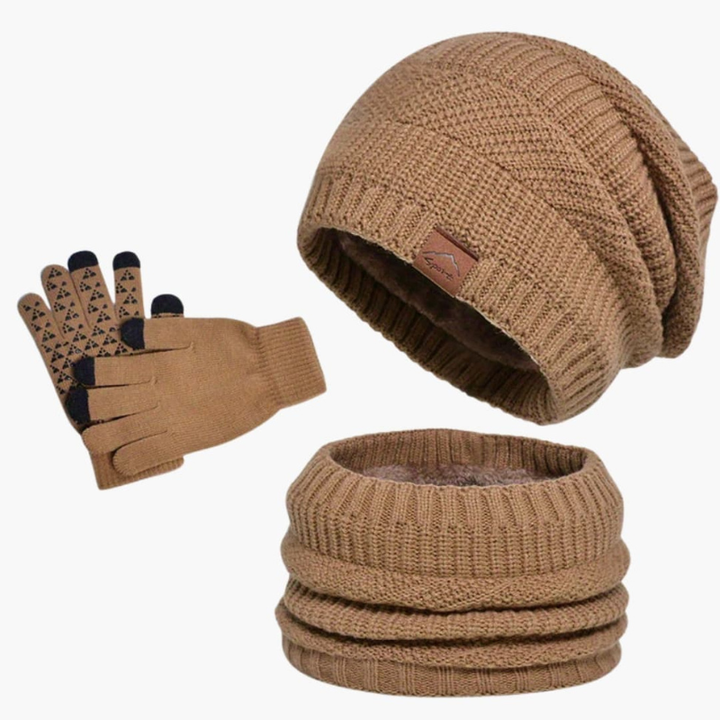 Men’s Set | Hat Scarf Gloves | Warm Mens Clothing