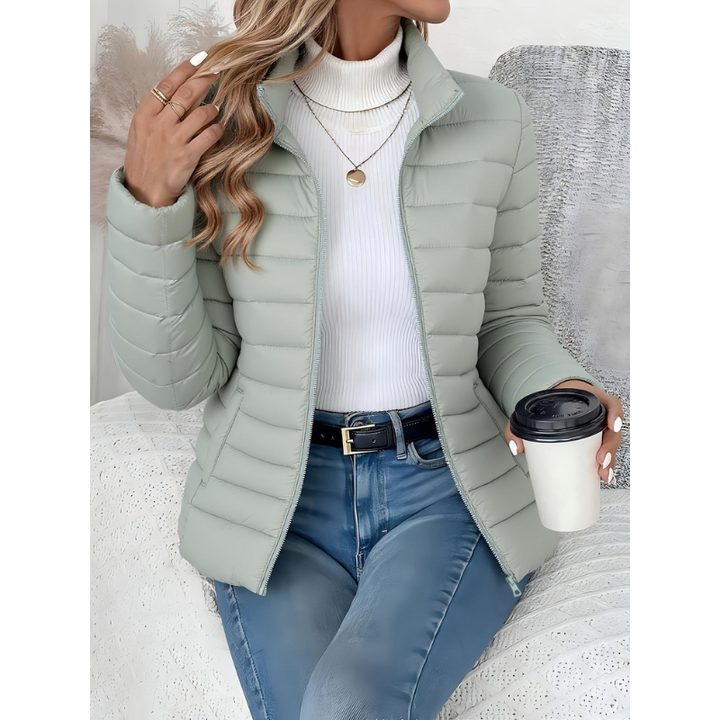 Women’s Jacket | Elegant Warm Clothing | Long Zip Outerwear