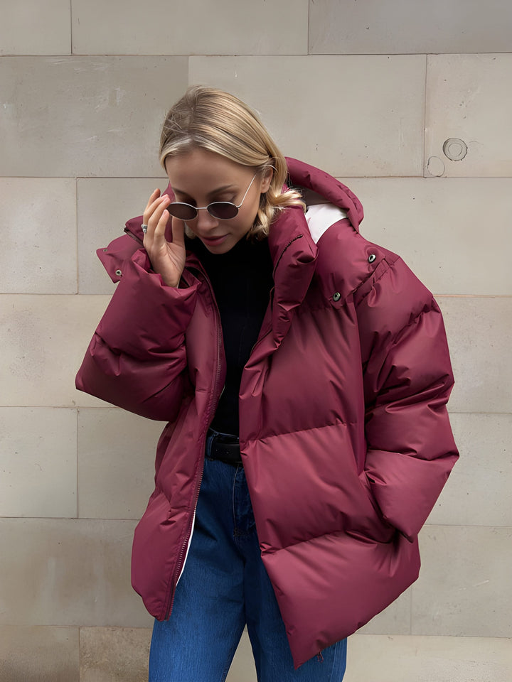 Women's Puffer Jacket | Winter Coat | Detachable Hood Design