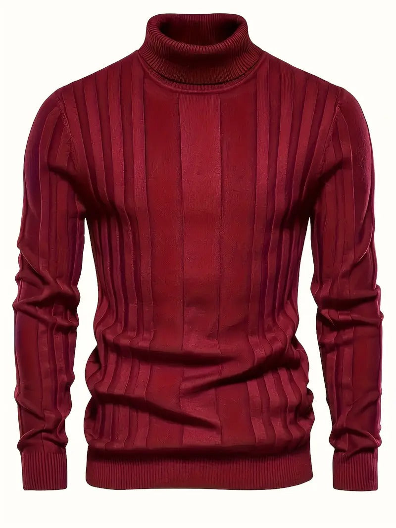 Men’s Jumper | Thermal Knit Mens Clothing | High Neck Sweatshirt