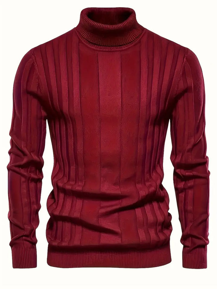 Men’s Jumper | Thermal Knit Mens Clothing | High Neck Sweatshirt