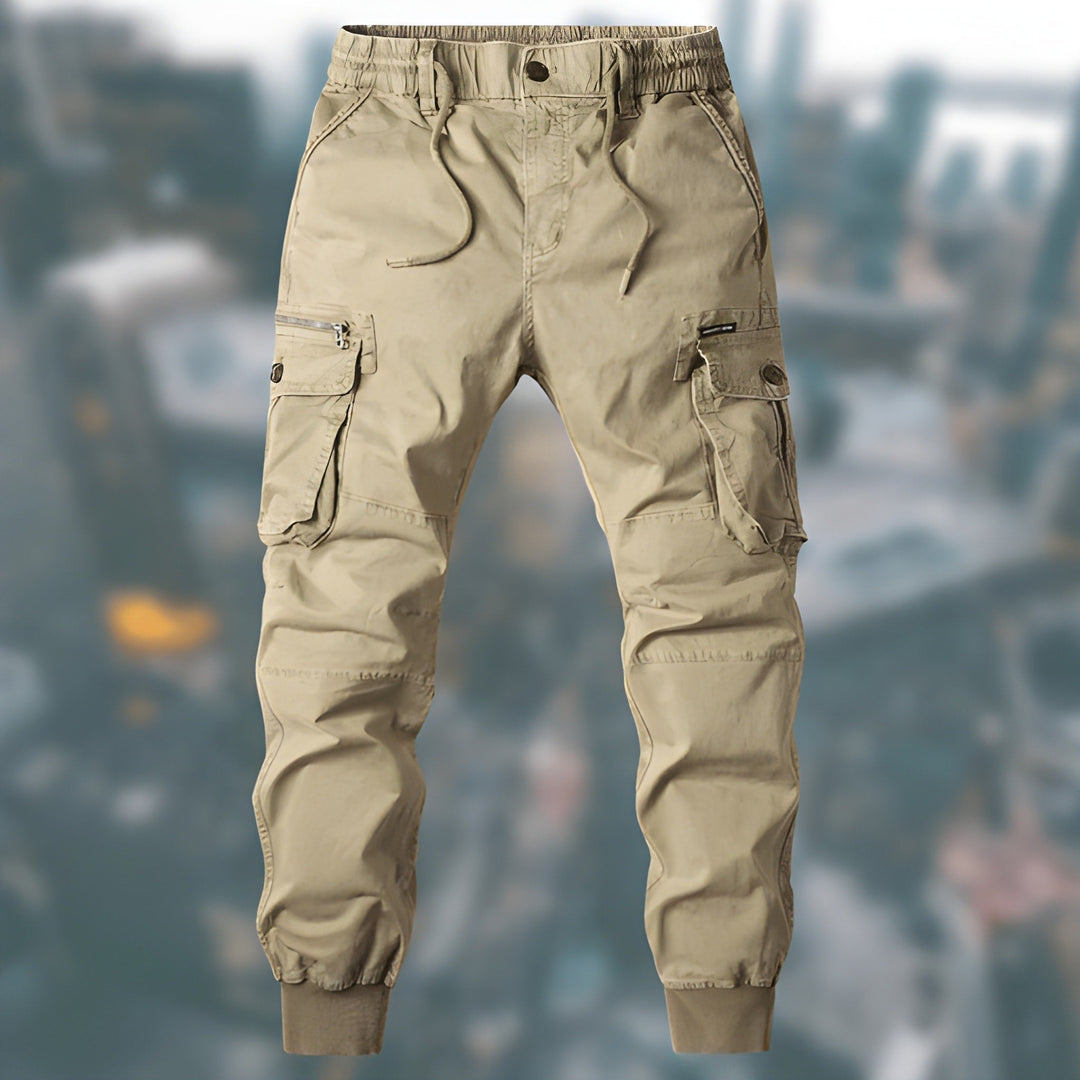 Men’s Cargo Trousers | Casual Joggers | Elastic Waist | Mens Clothing