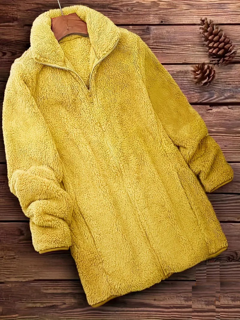 Fluffy Jacket Womens | Cozy Zip Jacket | Winter Clothing