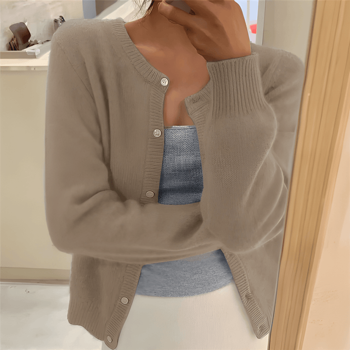 Women’s Knitted Cardigan | Single-Breasted | Soft & Casual | Cotton-Polyester Blend