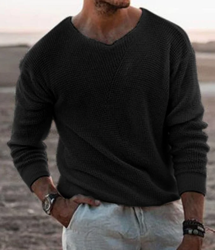 Men's Jumper | Casual  Knit V-Neck Style | Mens Clothing