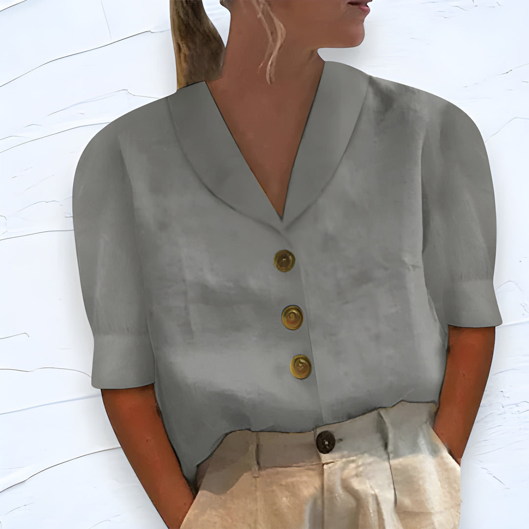 Women’s Shirt | Short Sleeve & Button-Up | Casual & Elegant | Polyester