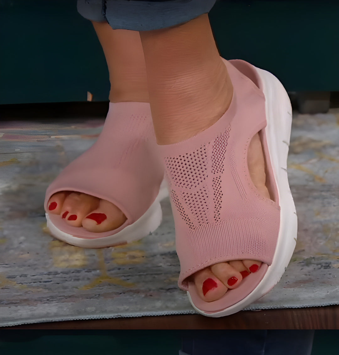 Women's Platform Sandals | Mesh Open Toe | Lightweight & Breathable | Wedge Sole