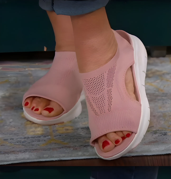 Women's Platform Sandals | Mesh Open Toe | Lightweight & Breathable | Wedge Sole