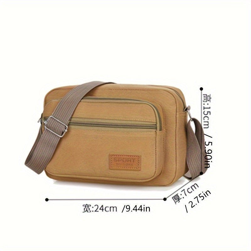 Men’s Shoulder Bag | Casual Canvas Design | Adjustable Strap & Multi-Compartment Storage