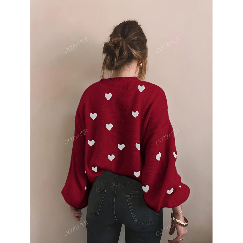 Women’s Jumper | Cosy Heart Style | Casual Winter Clothing