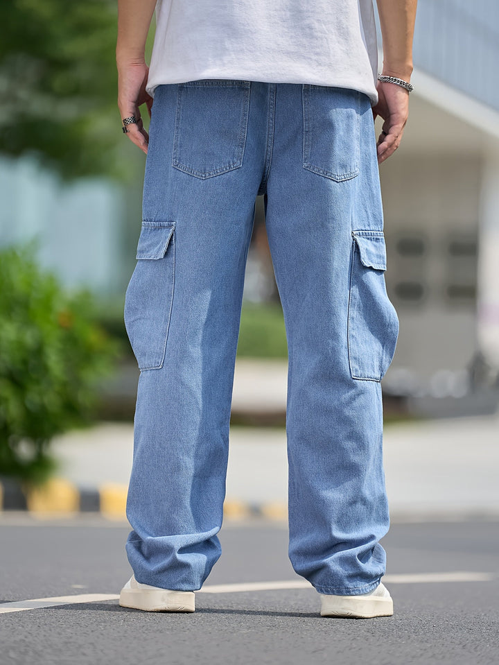 Men’s Jeans | Loose Fit Barrel Style | Multi-Pocket Design | Premium Cotton