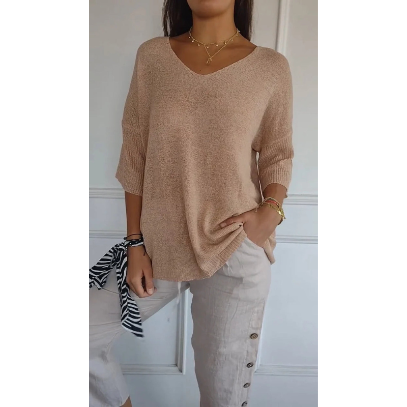Women’s Top | V Neck | Casual T Shirt | Knit Clothing