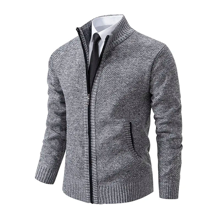 Men's Sweatshirt | Zip-Up Knitted Cardigan | Classic Mens Clothing