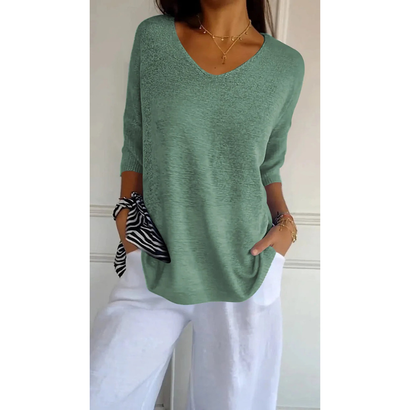 Women’s Top | V Neck | Casual T Shirt | Knit Clothing