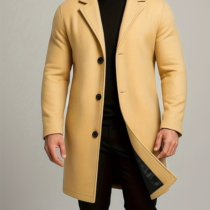 Mens Winter Jackets | Long Tailored Overcoat | Elegant Mens Clothing