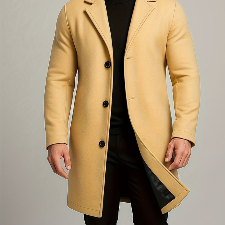 Mens Winter Jackets | Long Tailored Overcoat | Elegant Mens Clothing