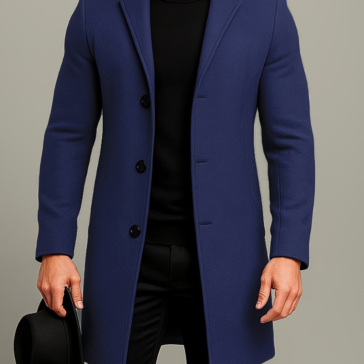 Mens Winter Jackets | Long Tailored Overcoat | Elegant Mens Clothing