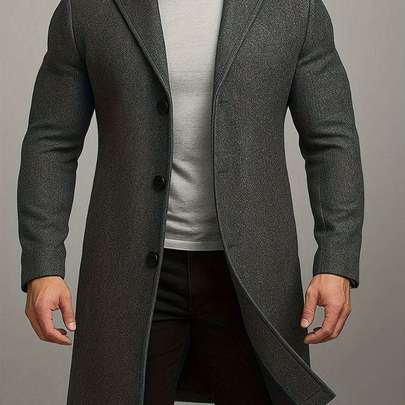 Mens Winter Jackets | Long Tailored Overcoat | Elegant Mens Clothing
