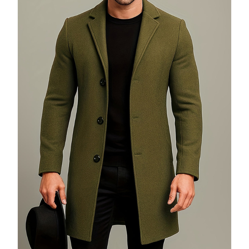 Mens Winter Jackets | Long Tailored Overcoat | Elegant Mens Clothing