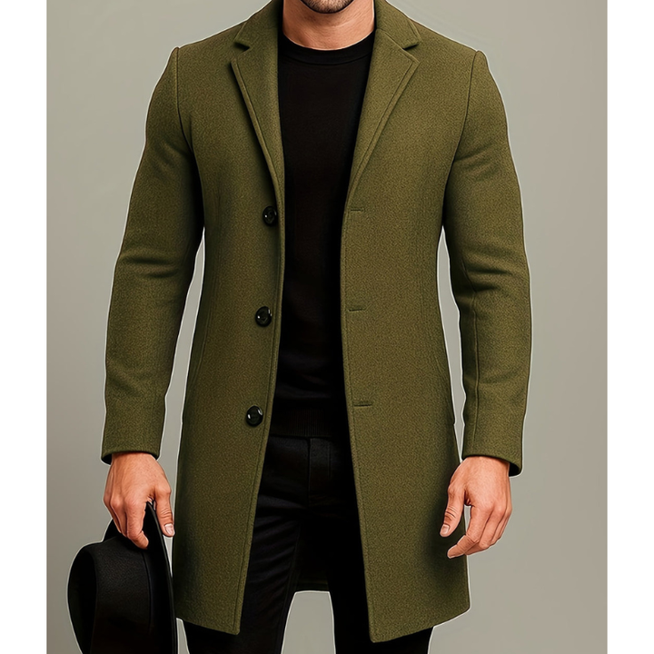 Mens Winter Jackets | Long Tailored Overcoat | Elegant Mens Clothing