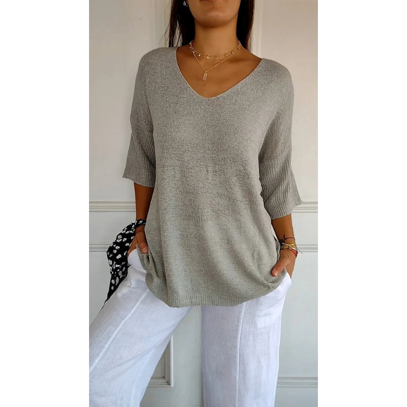 Women’s Top | V Neck | Casual T Shirt | Knit Clothing