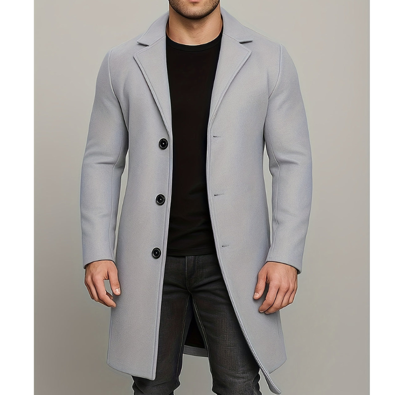 Mens Winter Jackets | Long Tailored Overcoat | Elegant Mens Clothing