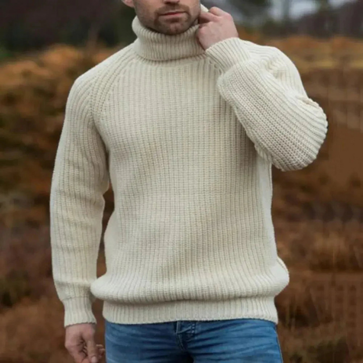 Men’s Sweater | Turtleneck Knit | Casual Fall Winter Pullover