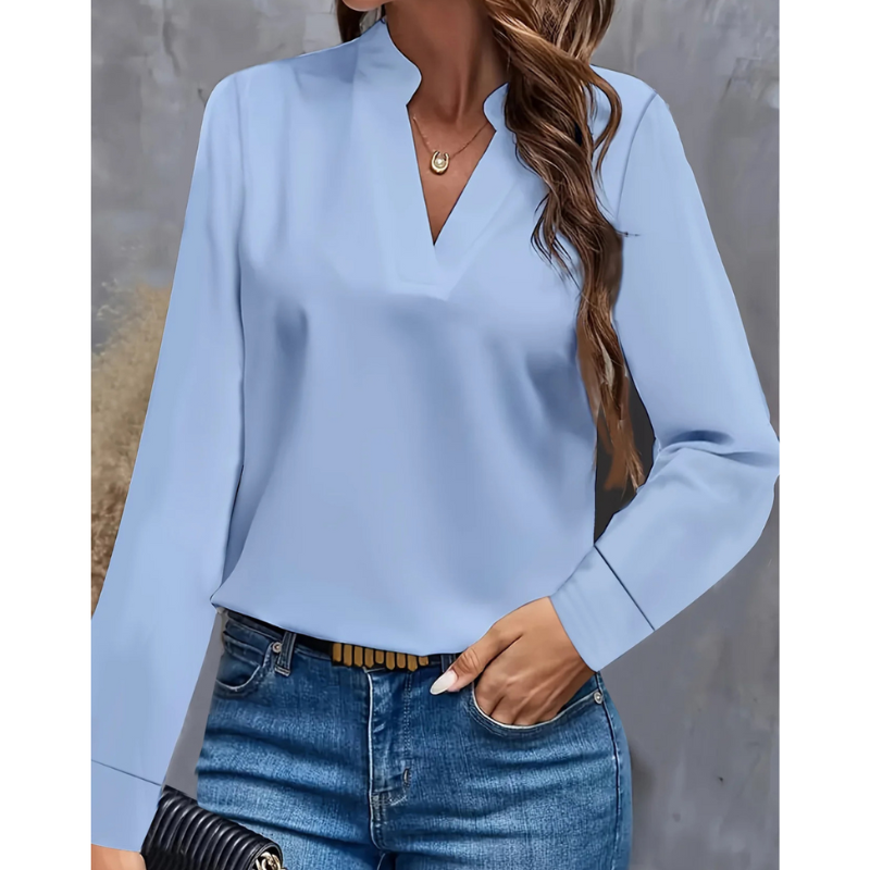 Women’s Blouse | V Neck & Long Sleeve | Elegant Clothing