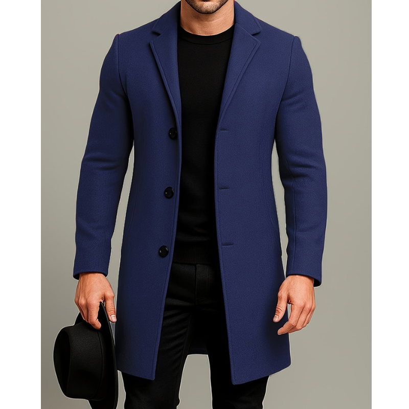 Mens Winter Jackets | Long Tailored Overcoat | Elegant Mens Clothing