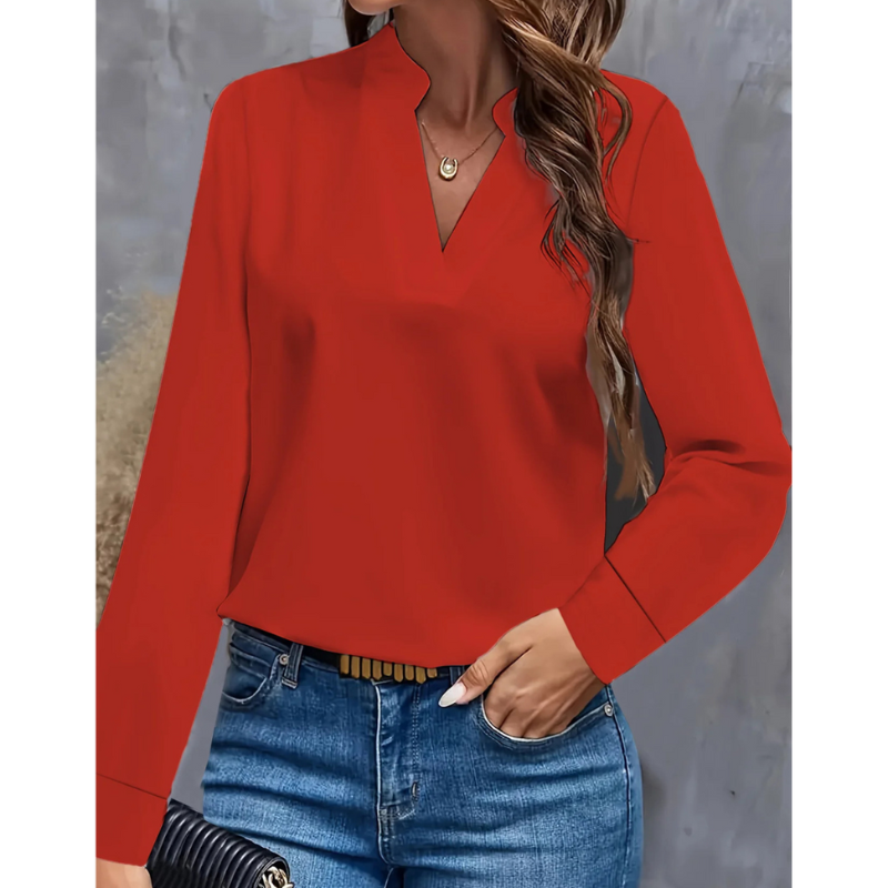 Women’s Blouse | V Neck & Long Sleeve | Elegant Clothing