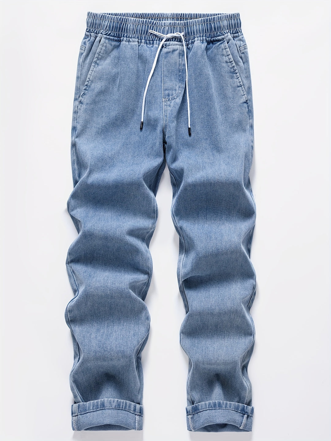 Men’s Jeans | Drawstring Waist | Casual & Comfortable | Outdoor Activities | Denim