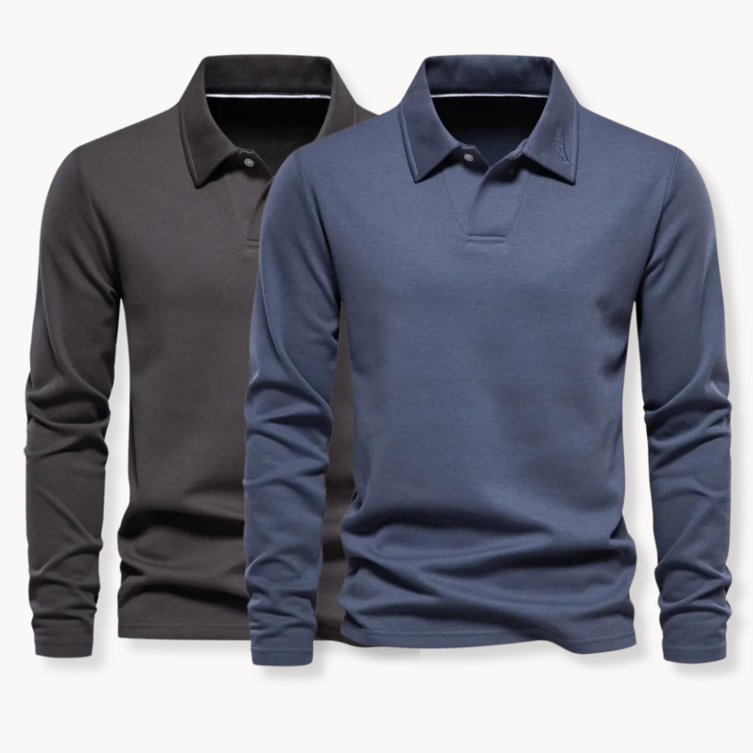 Men’s Polo Shirt | Long Sleeve Polo | Timeless Style |  Men’s Clothing