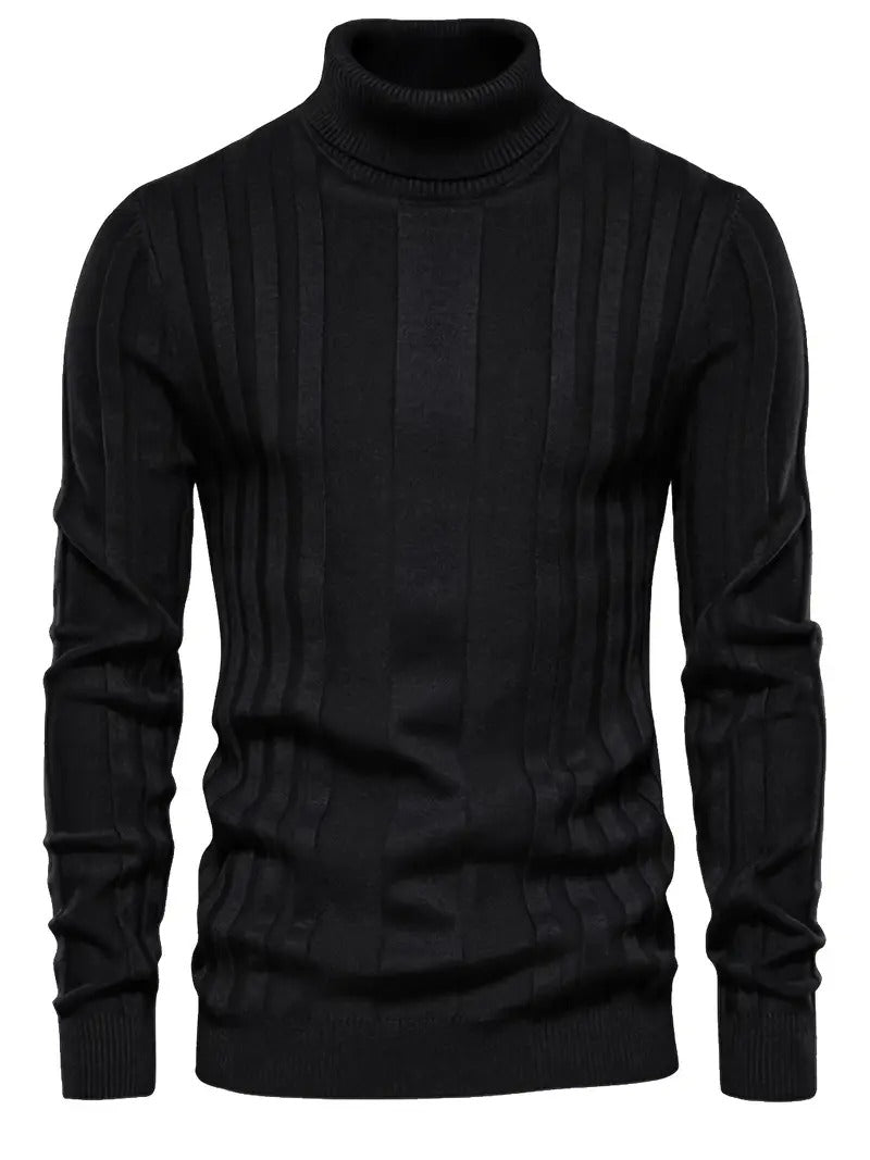 Men’s Jumper | Thermal Knit Mens Clothing | High Neck Sweatshirt